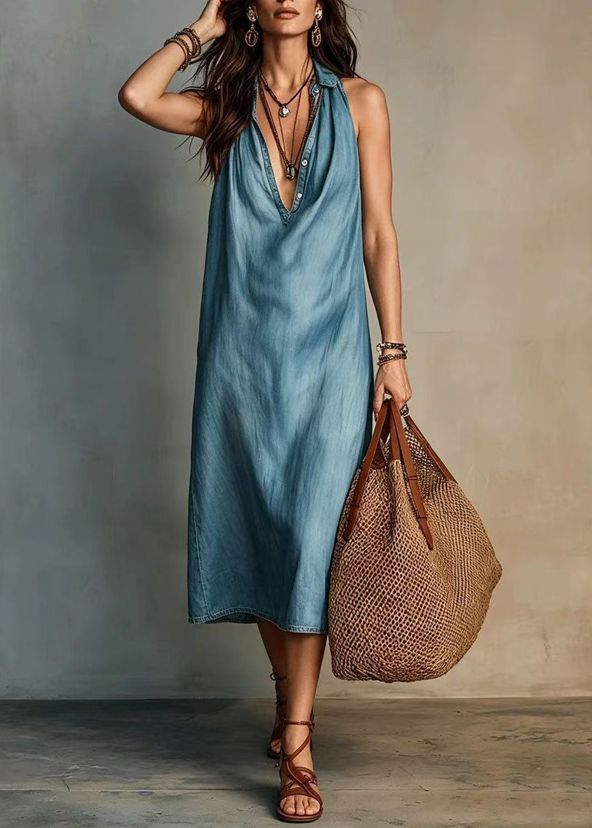 Women's Summer Dress V Neck Vacation Style 1