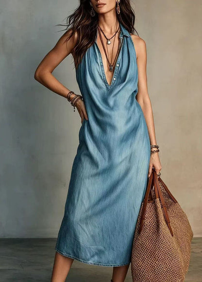 Women's Summer Dress V Neck Vacation Style 2