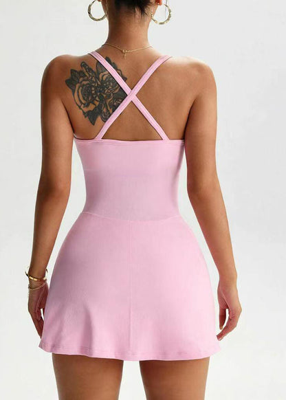 Women's Summer Dress with Cross Strap and Side Open Design 3
