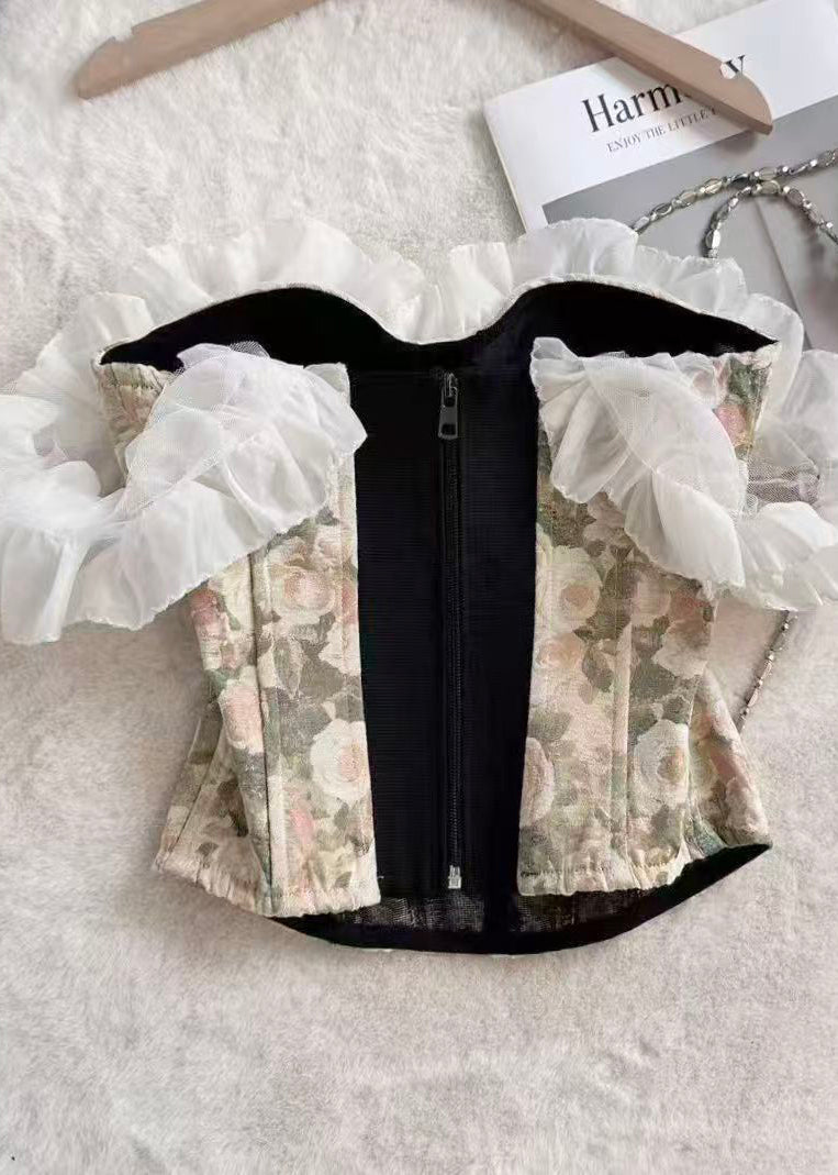 Women's Summer Vest Ruffled Print 1
