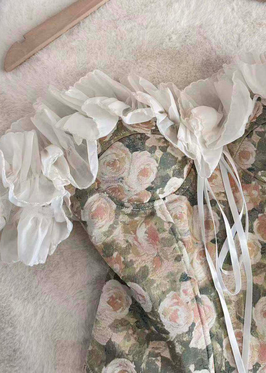Women's Summer Vest Ruffled Print 2