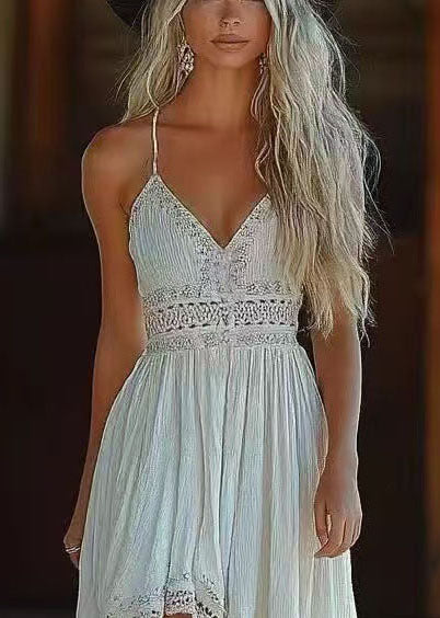 Women's Sundress Bohemian V Neck Asymmetrical Design 3