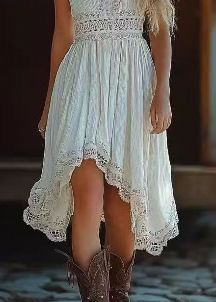 Women's Sundress Bohemian V Neck Asymmetrical Design 4