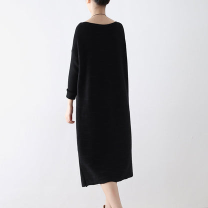 Women's Sweater Dress Knit Long Sleeve Winter Style 3