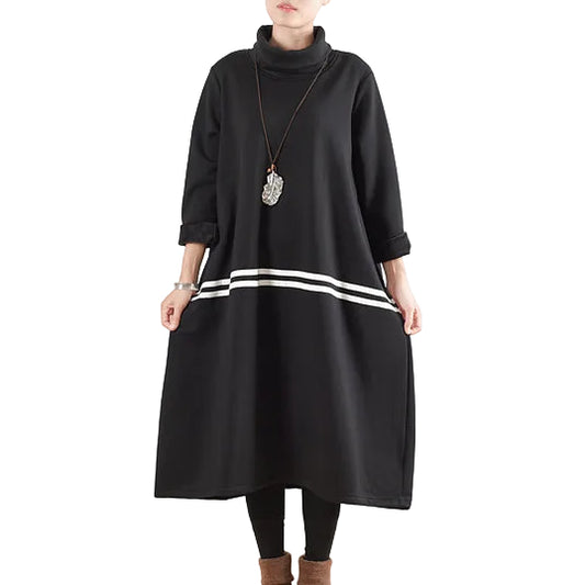 Women's Sweatshirt Dress Thick Warm Winter Style 0