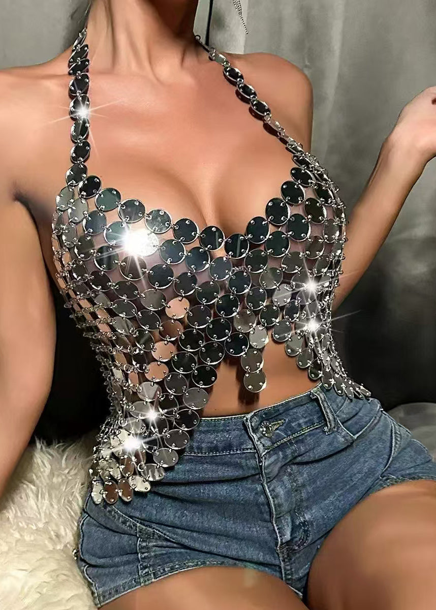 Women's Tank Top Halter Cut Out Back Design 2