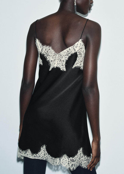 Women's Tank Top Lace Patchwork Going Out Style 3