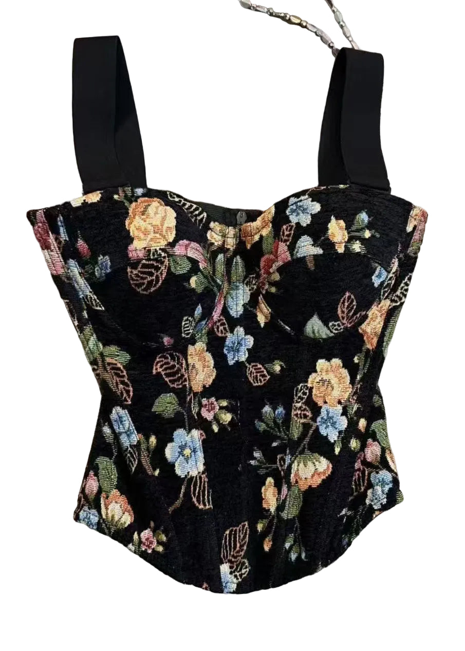 Women's Tank Top Modern Fishbone Print 0