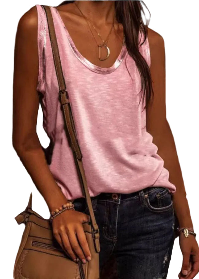 Women's Tank Top O-Neck Casual Summer Style 0