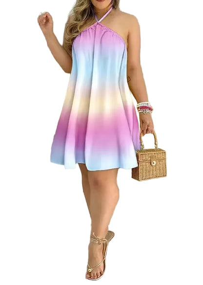 Women's Tea Dress Backless Sleeveless 0