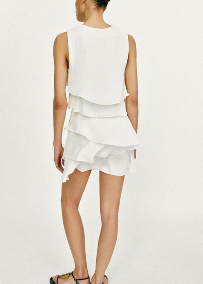 Women's Tea Dress Layered Lace-Up Summer Style 3