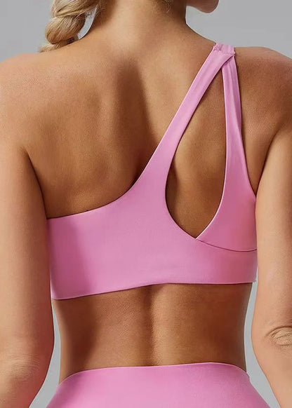 Women's Tennis Bra One Shoulder Hollow Out Design 0