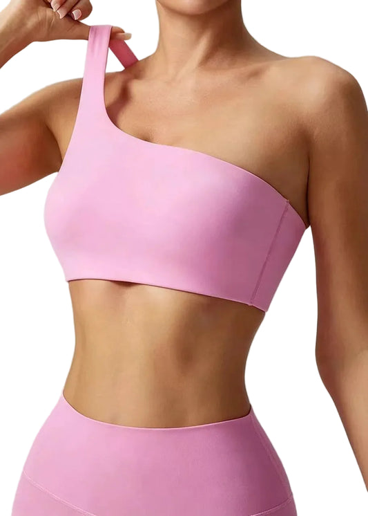 Women's Tennis Bra One Shoulder Hollow Out Design 2