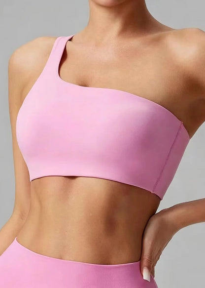 Women's Tennis Bra One Shoulder Hollow Out Design 3