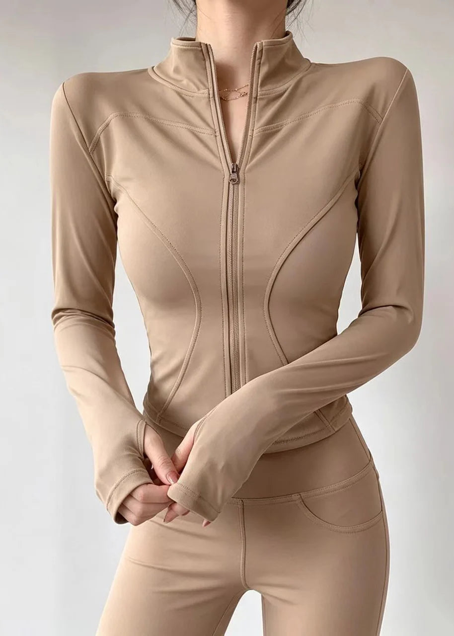 Women's Tennis Jacket Stand Collar Zip-Up Long Sleeve 2