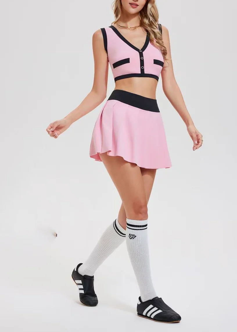 Women's Tennis Two-Piece Set Sleeveless with Built-In Shorts 3