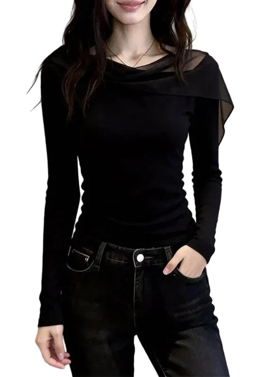 Women's Top Patchwork Design Fall Style 0