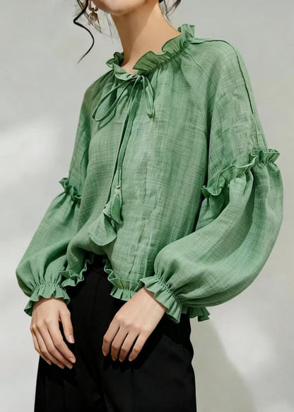 Women’s Top Ruffled Lace-Up Summer Style 1