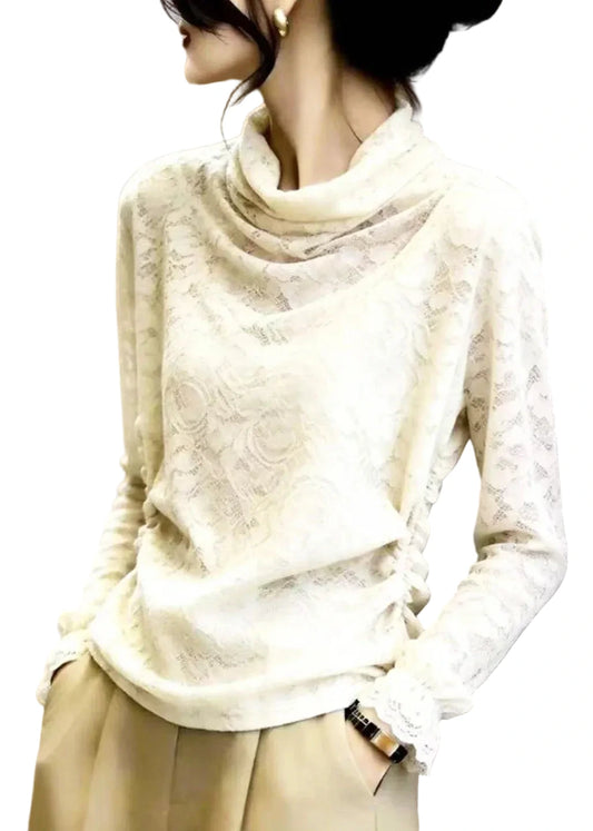Women's Turtleneck Lace Top Original Design 0