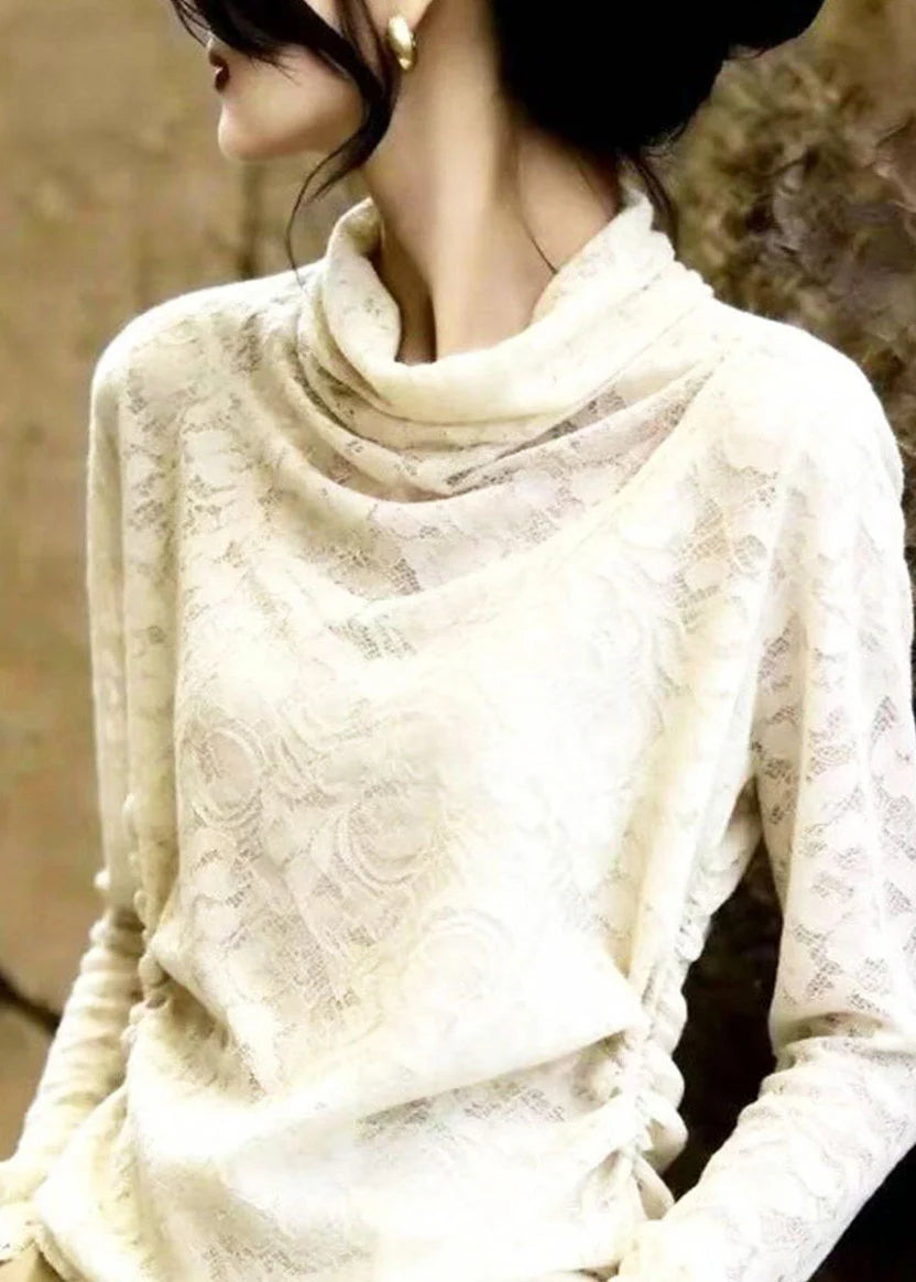 Women's Turtleneck Lace Top Original Design 1
