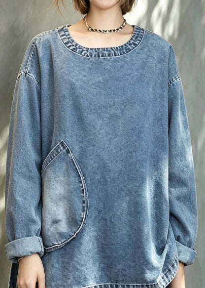 Women's Two-Piece Denim Top and Shorts Set Casual 1