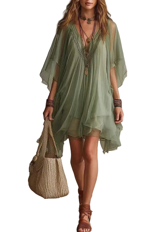 Women's Two-Piece Dress Set Bohemian Style Oversized 0