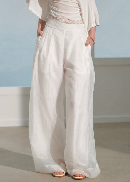 Women's Two-Piece Outfit Ruffled Top and Wide Leg Pants 4