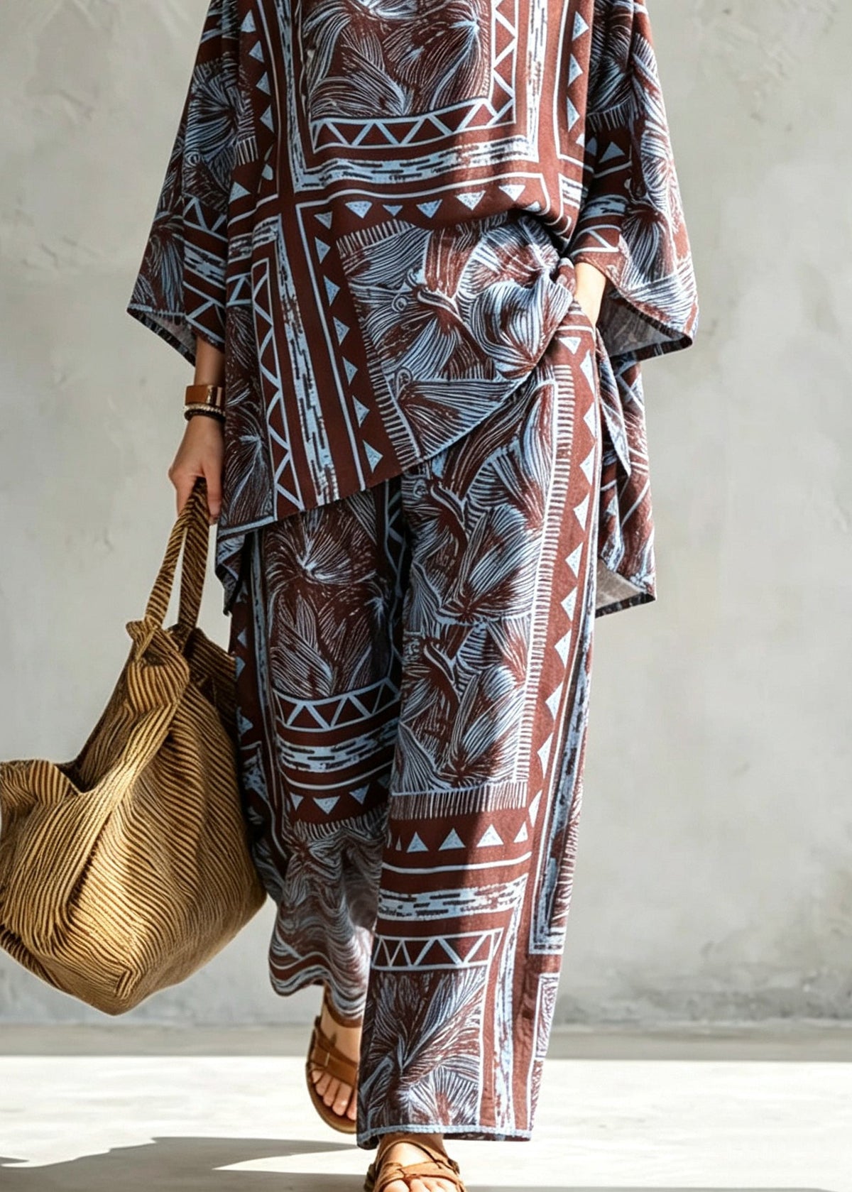 Women's Two-Piece Pajama Set Printed Summer Style 3