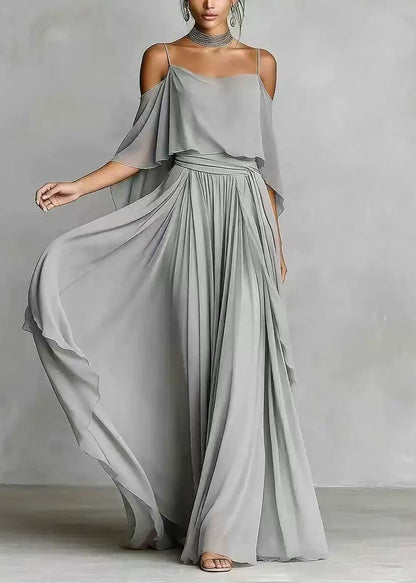 Women's Two-Piece Set Asymmetrical Draped Style 3