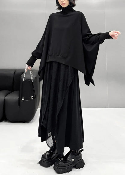 Women's Two-Piece Set Asymmetrical Patchwork Batwing Sleeve 1
