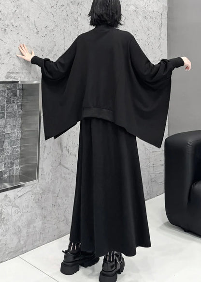 Women's Two-Piece Set Asymmetrical Patchwork Batwing Sleeve 3