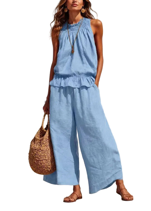 Women's Two-Piece Set Cold Shoulder Summer Style 0