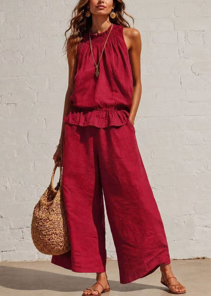 Women's Two-Piece Set Cold Shoulder Summer Style 1
