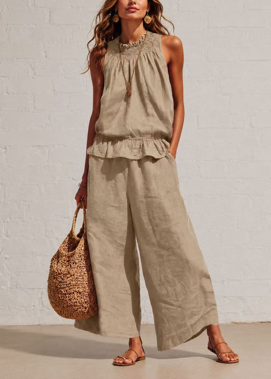 Women's Two-Piece Set Cold Shoulder Summer Style 3