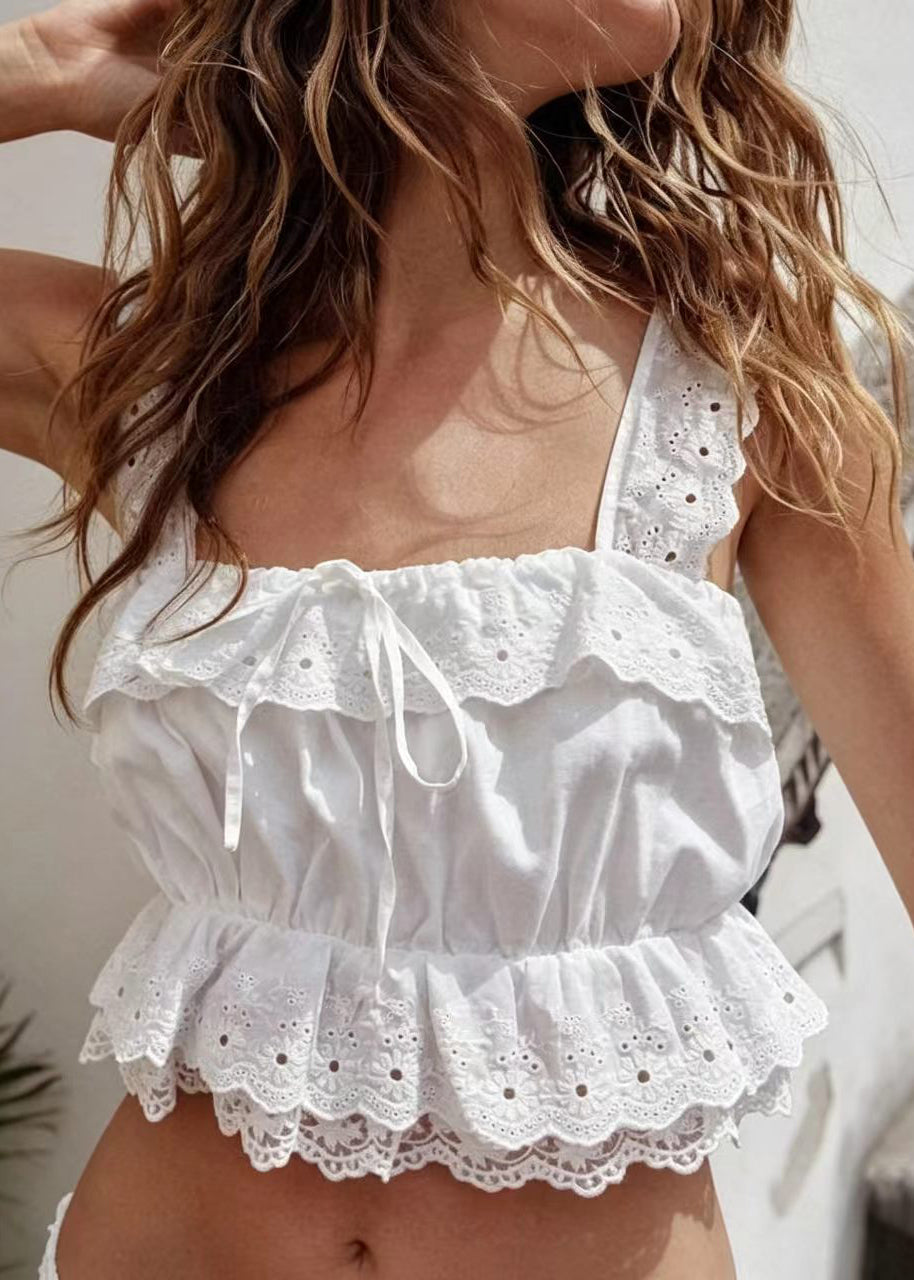 Women's Two-Piece Set Embroidered Asymmetrical Design 4