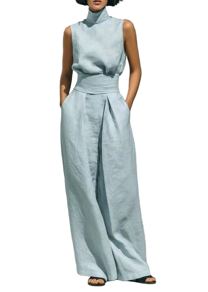 Women's Two-Piece Set High Neck Summer Style 0
