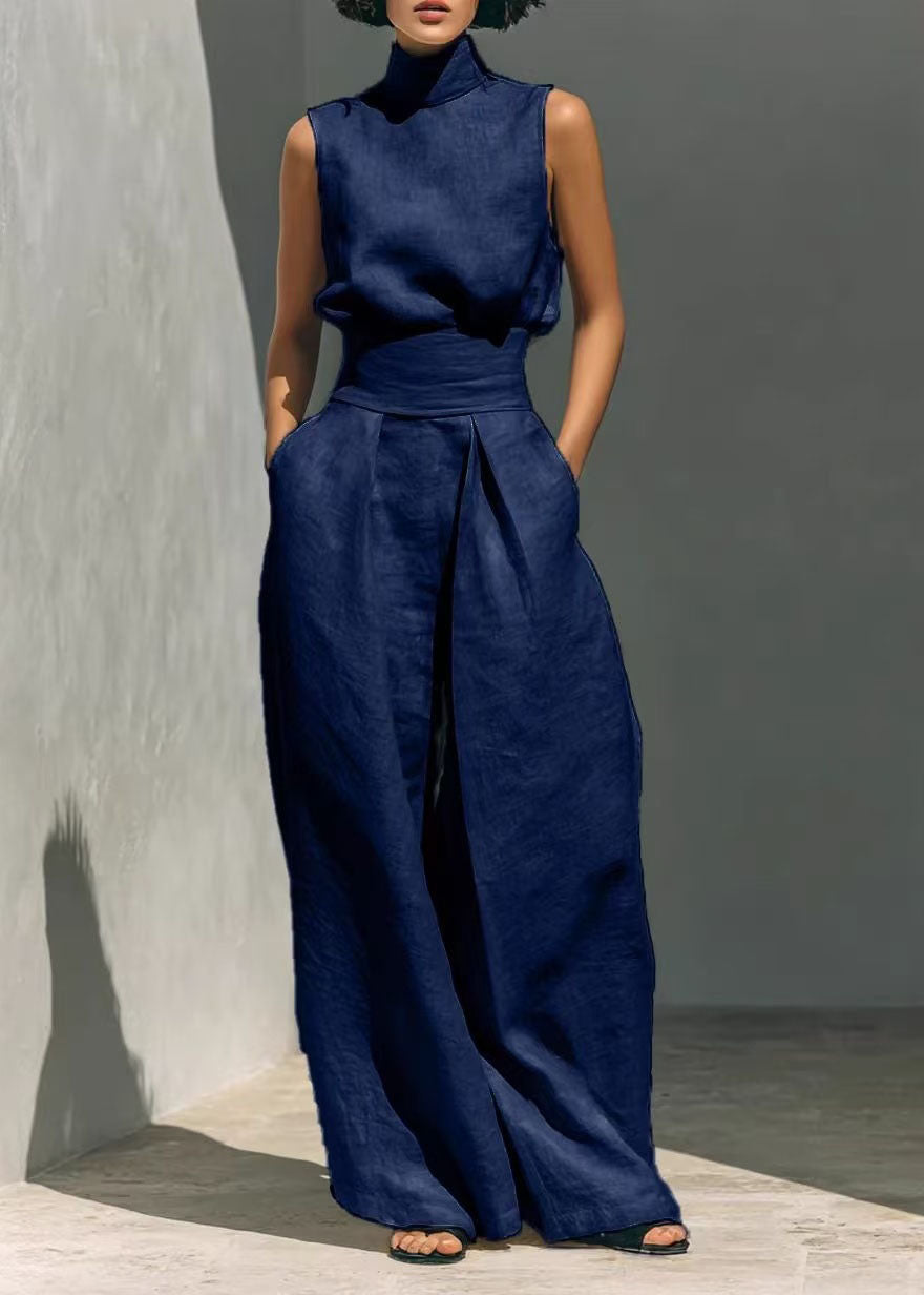 Women's Two-Piece Set High Neck Summer Style 1