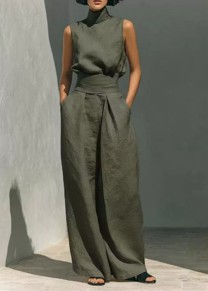 Women's Two-Piece Set High Neck Summer Style 3