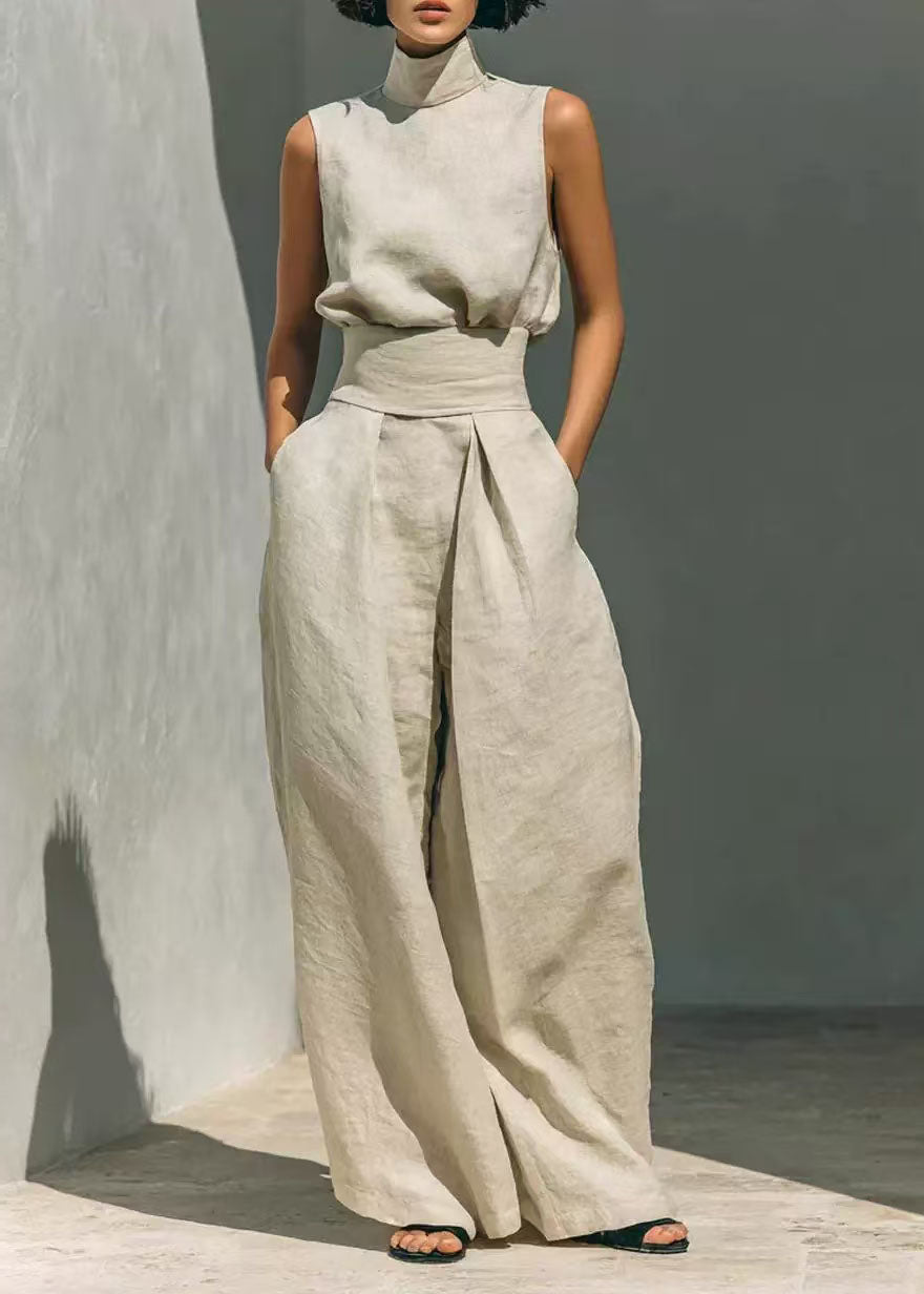 Women's Two-Piece Set High Neck Summer Style 4