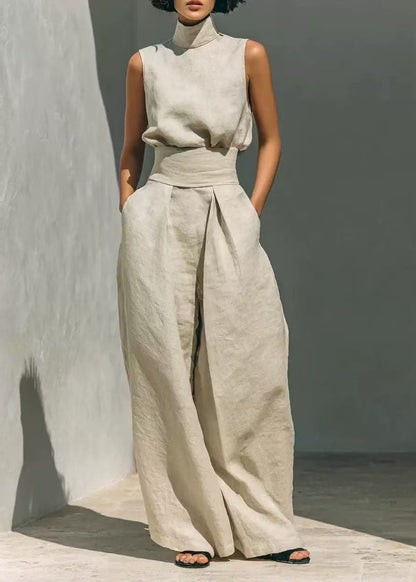 Women's Two-Piece Set High Neck Summer Style 4