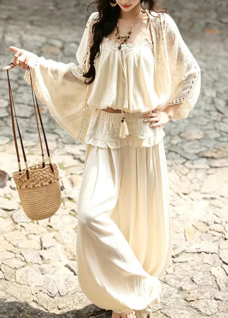 Women’s Two-Piece Set Lantern Pants with Ruffled Detail 1