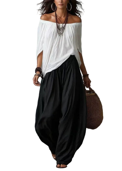 Women's Two-Piece Set Loose Fit Batwing Sleeve 0