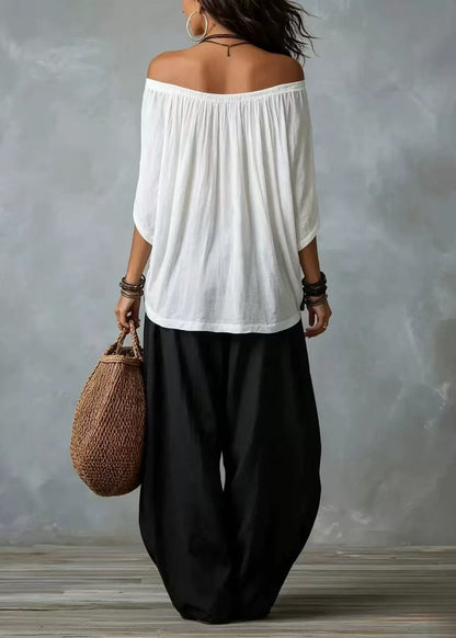 Women's Two-Piece Set Loose Fit Batwing Sleeve 1