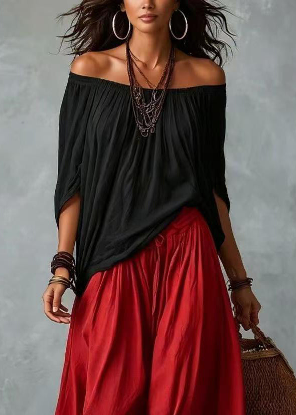 Women's Two-Piece Set Oversized Cold Shoulder Batwing Sleeve 3