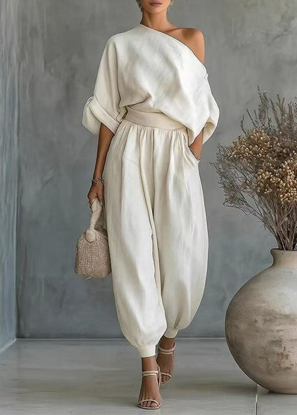 Women's Two-Piece Set Oversized One Shoulder Summer Style 0