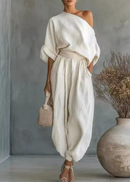 Women's Two-Piece Set Oversized One Shoulder Summer Style 1