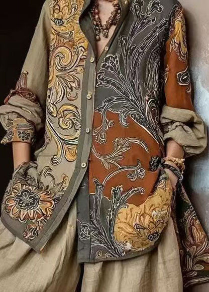 Women’s Two-Piece Set Oversized Print with Peter Pan Collar 3