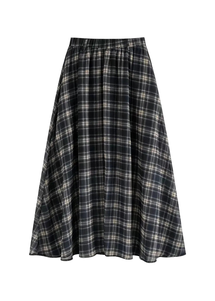 Women's Two-Piece Set Plaid One Shoulder Lace-Up 4