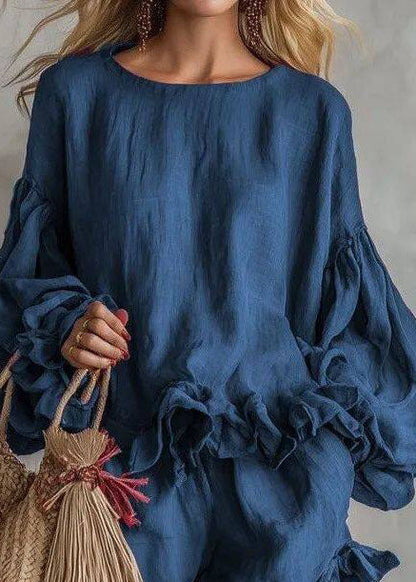 Women's Two-Piece Set Ruffled Lantern Sleeve 2