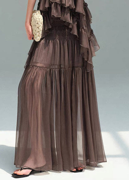Women's Two-Piece Set Ruffled Sheer Summer Style 4